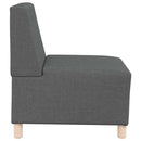 Modulsofa enhed uden arme 3 pcs Mørkegrå 55 x 74 x 82 cm Stof