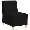 Modulsofa enhed uden arme 3 pcs Sort 55 x 74 x 82 cm Stof