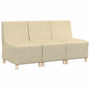 Modulsofa enhed uden arme 3 pcs Creme 55 x 74 x 82 cm Stof