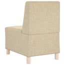 Modulsofa enhed uden arme 3 pcs Creme 55 x 74 x 82 cm Stof