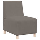 Modulsofa enhed uden arme 3 pcs Lysegrå 55 x 74 x 82 cm
