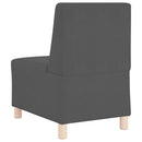 Modulsofa enhed uden arme 3 pcs Mørkegrå 55 x 74 x 82 cm