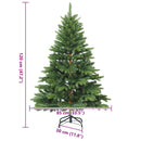 Kunstigt Hinged Juletræ med stativ Grøn 120 cm PVC, PE og stål
