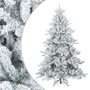 Kunstigt bøjelig juletræ snefløjtet Hvid 240 cm PVC, stål