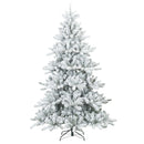Kunstigt bøjelig juletræ snefløjtet Hvid 240 cm PVC, stål
