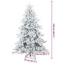 Kunstigt bøjelig juletræ snefløjtet Hvid 240 cm PVC, stål