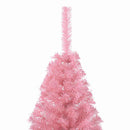 Kunstig Forbelyst Juletræ med 150 LED'er Lyserød 120 cm PVC