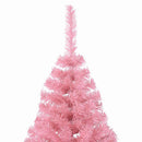 Kunstig Forbelyst Juletræ med 300 LED'er Lyserød 210 cm PVC