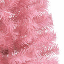 Kunstig Forbelyst Juletræ med 300 LED'er Lyserød 210 cm PVC
