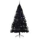 Kunstig Forbelyst Juletræ med 300 LED'er Sort 240 cm PVC