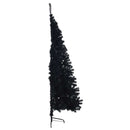 Kunstig Forbelyst Juletræ med 300 LED'er Sort 240 cm PVC