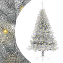 Kunstig Forbelyst Juletræ med 150 LED'er Sølv 120 cm PET