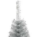 Kunstig Forbelyst Juletræ med 150 LED'er Sølv 120 cm PET