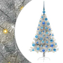 Kunstig Forbelyst Juletræ med 150 LED'er Sølv 120 cm PET