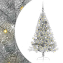 Kunstig Forbelyst Juletræ med 150 LED'er Sølv 150 cm PET