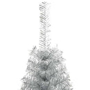 Kunstig Forbelyst Juletræ med 300 LED'er Sølv 210 cm PET