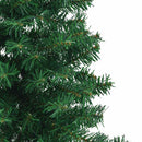 Hjørne Kunstigt Juletræ med 150 LED'er Grøn 150 cm PVC og metal