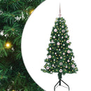 Hjørne Kunstigt Juletræ med 150 LED'er Grøn 150 cm PVC og metal