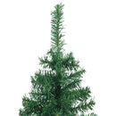 Hjørne Kunstigt Juletræ med 150 LED'er Grøn 150 cm PVC og metal