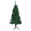 Hjørne Kunstigt Juletræ med 150 LED'er Grøn 150 cm PVC og metal