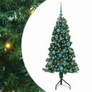 Hjørne Kunstigt Juletræ med 150 LED'er Grøn 150 cm PVC og metal