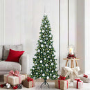 Hjørne Kunstigt Juletræ med 300 LED'er Grøn 180 cm PVC og metal