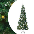 Hjørne Kunstigt Juletræ med 300 LED'er Grøn 180 cm PVC og metal