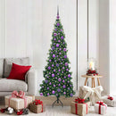 Hjørne Kunstigt Juletræ med 300 LED'er Grøn 180 cm PVC og metal