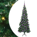 Hjørne Kunstigt Juletræ med 300 LED'er Grøn 180 cm PVC og metal