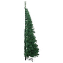 Hjørne Kunstigt Juletræ med 300 LED'er Grøn 180 cm PVC og metal