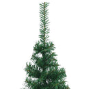 Hjørne Kunstigt Juletræ med 300 LED'er Grøn 180 cm PVC og metal