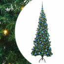 Hjørne Kunstigt Juletræ med 300 LED'er Grøn 180 cm PVC og metal