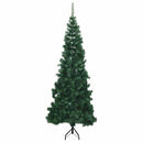 Hjørne Kunstigt Juletræ med 300 LED'er Grøn 180 cm PVC og metal