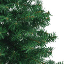 Hjørne Kunstigt Juletræ med 300 LED'er Grøn 240 cm PVC og metal