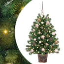 Kunstigt juletræ med 150 LED'er med stativ Grøn 95 cm PE og PVC