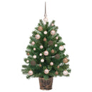 Kunstigt juletræ med 150 LED'er med stativ Grøn 95 cm PE og PVC