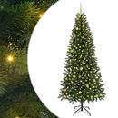 Kunstigt juletræ med 300 LED'er Grøn 240 cm PE og PVC