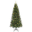 Kunstigt juletræ med 300 LED'er Grøn 240 cm PE og PVC