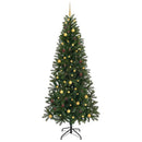 Kunstigt juletræ med 300 LED'er Grøn 240 cm PE og PVC