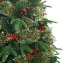 Kunstigt Hinged Juletræ med 300 LED'er Grøn 210 cm PE og PVC