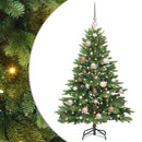 Kunstigt juletræ med 150 LED'er Grøn 120 cm PE og PVC