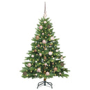 Kunstigt juletræ med 150 LED'er Grøn 120 cm PE og PVC