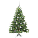 Kunstigt juletræ med 150 LED'er Grøn 120 cm PE og PVC