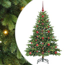 Kunstigt juletræ med 150 LED'er Grøn 120 cm PE og PVC