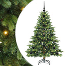 Kunstigt juletræ med 150 LED'er Grøn 120 cm PE og PVC