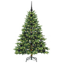 Kunstigt juletræ med 150 LED'er Grøn 120 cm PE og PVC