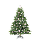 Kunstigt juletræ med 150 LED'er Grøn 120 cm PE og PVC