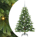 Kunstigt juletræ med 150 LED'er Grøn 120 cm PE og PVC