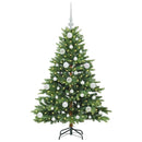Kunstigt juletræ med 150 LED'er Grøn 120 cm PE og PVC