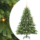 Kunstigt juletræ med 150 LED'er Grøn 120 cm PE og PVC